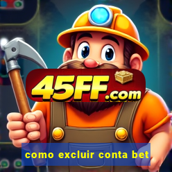 como excluir conta bet